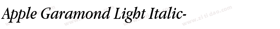 Apple Garamond Light Italic字体转换